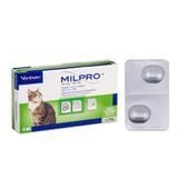 Таблетки для котів Virbac Milpro від 2 до 8 кг 16 мг/40 мг, 1 шт - masterzoo.ua