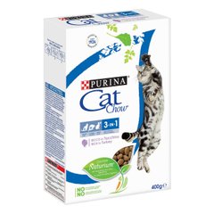 Сухий корм для дорослих котів Cat Chow 3in1 400 г (індичка) - masterzoo.ua