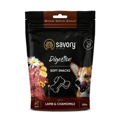 Мягкие лакомства для собак Savory для улучшения пищеварения 200 г (ягненок и ромашка) - masterzoo.ua