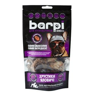 Ласощі для собак Barpi Хрустики яловичі 100 г - masterzoo.ua