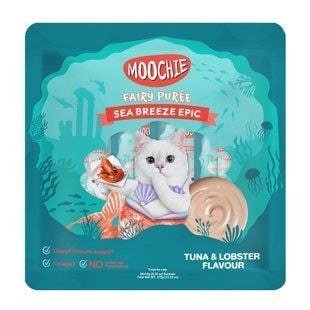 Ласощі для котів Moochie Fairy Puree 25 шт х 15 г - тунець та лобстер - masterzoo.ua
