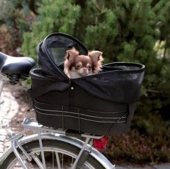 Корзина велосипедная Trixie для перевозки собак 29 х 42 х 48 см (чёрная) - masterzoo.ua