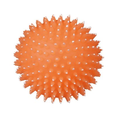Игрушка для собак Trixie Мяч фосфоресцентный, игольчатый с пищалкой d=10 см (винил, цвета в ассортименте) - masterzoo.ua