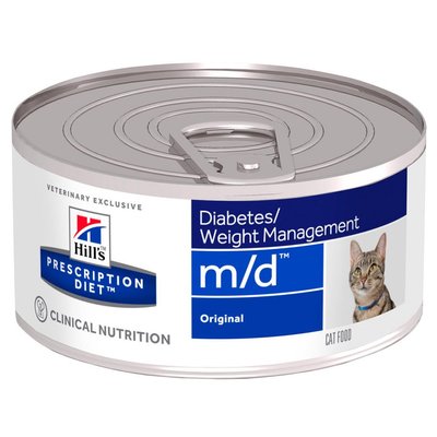Влажный корм для кошек, при сахарном диабете Hills Science Plan Feline m/d 156 г (домашняя птица) - masterzoo.ua