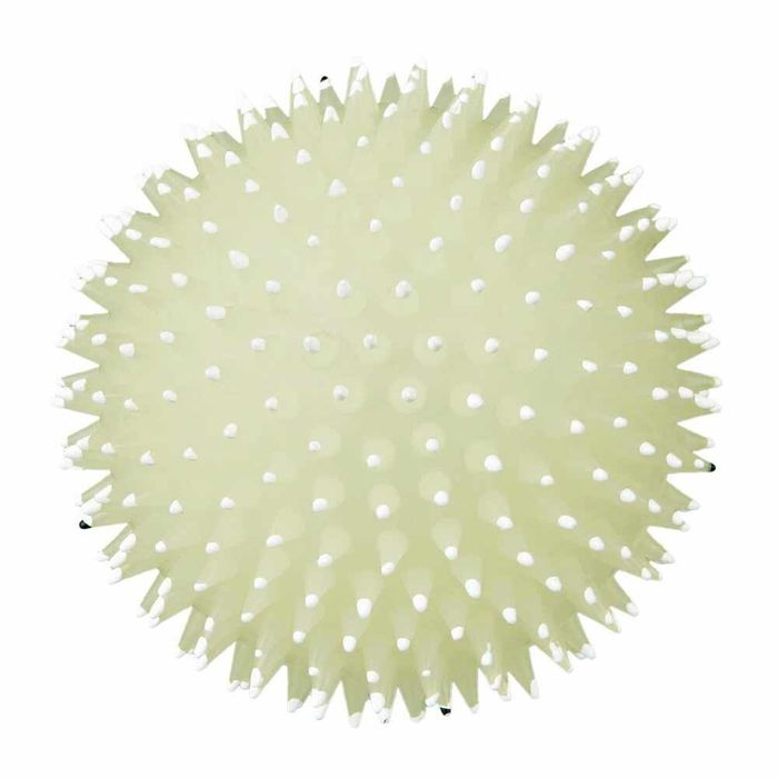 Іграшка для собак Trixie М'яч фосфоресцентний, голчастий з пискавкою d=10 см (вініл, кольори в асортименті) - masterzoo.ua
