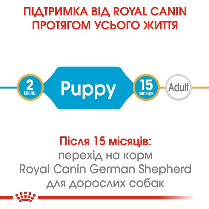 Сухой корм для щенков породы немецкая овчарка Royal Canin German Shepherd Puppy 3 кг - домашняя птица - masterzoo.ua