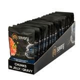 Упаковка влажного корма для кошек Savory Adult 22 шт х 85 г - лосось и горошек - masterzoo.ua