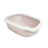 Туалет для кошек Priroda Comfort M 41х30х13,5 см &ndash; пудровый - masterzoo.ua