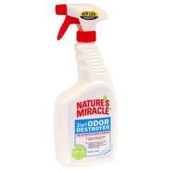 Спрей-знищувач Nature's Miracle «3in1 Odor Destroyer. Fresh Linen» для видалення запахів, з ароматом свіжої білизни 710 мл - dgs - masterzoo.ua