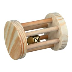 Игрушка для грызунов Trixie Валик с погремушкой 5 см / d=3,5 см (дерево) - masterzoo.ua