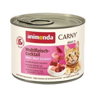 Вологий корм для котів Animonda Carny Adult 200 г - мультим'ясний коктейль - masterzoo.ua