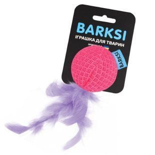 Іграшка для котів Barksi М'яч з дзвіночком 5 см - рожевий - masterzoo.ua