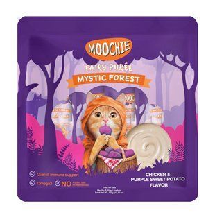 Ласощі для котів Moochie Fairy Puree 25 шт х 15 г - курка та батат - masterzoo.ua