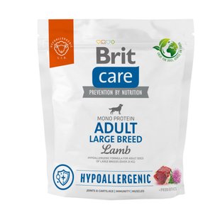 Сухий корм для собак Brit Care Dog Hypoallergenic Adult Large Breed 1 кг - ягня - masterzoo.ua