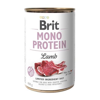 Влажный корм для собак Brit Mono Protein Lamb 400 г (ягнёнок) - masterzoo.ua