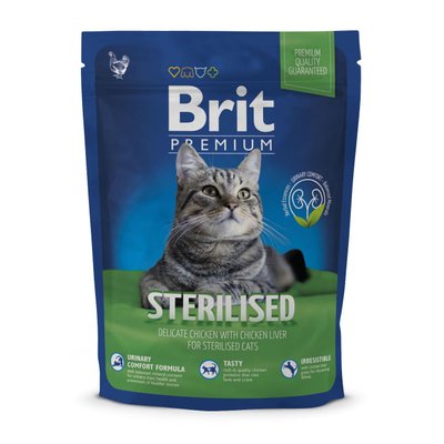 Сухой корм для стерилизованных кошек Brit Premium Cat Sterilized 300 г (курица) - masterzoo.ua