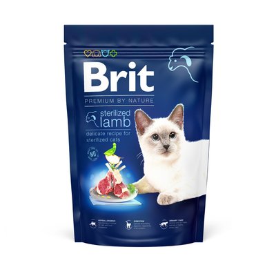 Сухий корм для котів Brit Premium by Nature Cat Sterilized 1,5 кг - ягня - masterzoo.ua