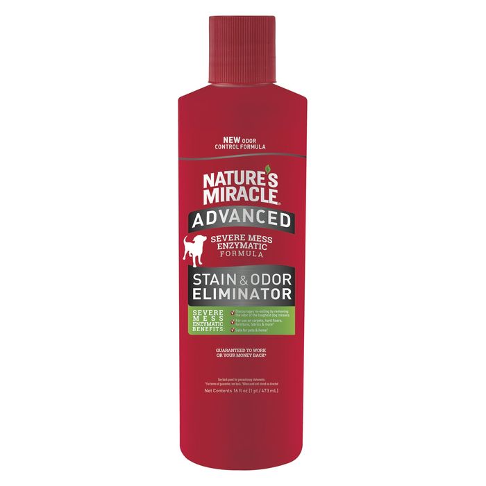 Знищувач Nature's Miracle «Advanced Stain and Odor Eliminator» для видалення плям і запахів від собак з посиленою формулою 473 мл - masterzoo.ua