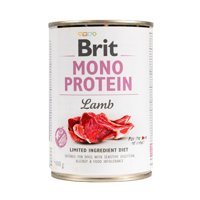 Вологий корм для собак Brit Mono Protein Lamb 400 г - ягня - masterzoo.ua