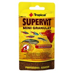 Сухой корм для аквариумных рыб Tropical в гранулах «Supervit Mini Granulat» 10 г (для всех аквариумных рыб) - masterzoo.ua