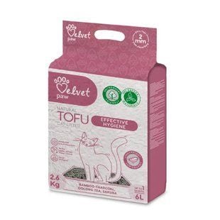 Velvet Paw TOFU Effective Hygiene наполнитель для кошачьего туалета 6 л - чай ​​улун и сакура - masterzoo.ua