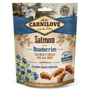 Ласощі для собак Carnilove Salmon with Blueberries 200 г (для поліпшення роботи мозку) - masterzoo.ua