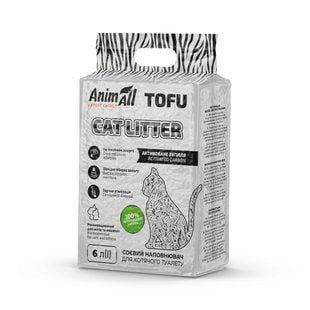 Наповнювач соєвий для котячого туалету AnimAll Tofu 6 л - активоване вугілля - masterzoo.ua