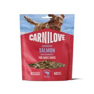 Ласощі для собак Carnilove Crunchy Snack Adult 200 г - лосось та лохина - masterzoo.ua