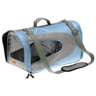 Cумка для котів Ferplast Beauty Medium 48x26x30 см - блакитно-сірий - masterzoo.ua