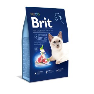 Сухой корм для кошек Brit Premium by Nature Cat Sterilized 8 кг - ягненок - masterzoo.ua