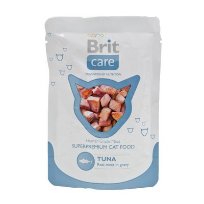 Вологий корм для котів Brit Care Cat Tuna pouch 80 г (тунець)