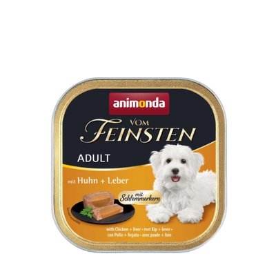 Влажный корм для собак Animonda Vom Feinsten Adult with Chicken+liver | 150 г (курица и печень) - masterzoo.ua