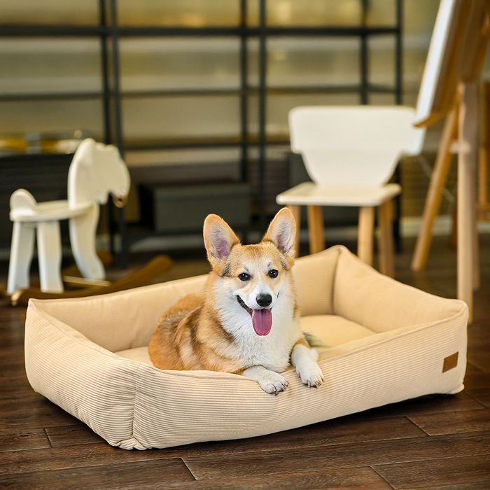 Noble Pet Albert Velvet лежак для собак 70х50 см &ndash; бежевый - masterzoo.ua