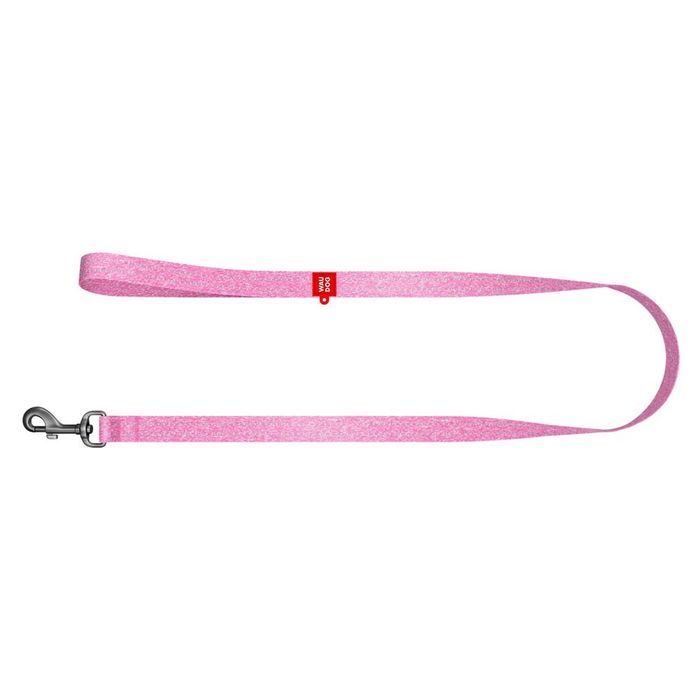 Поводок светоотражающий Collar WAUDOG Re-cotton, S, 1,5 м / 15 мм (розовый) - masterzoo.ua