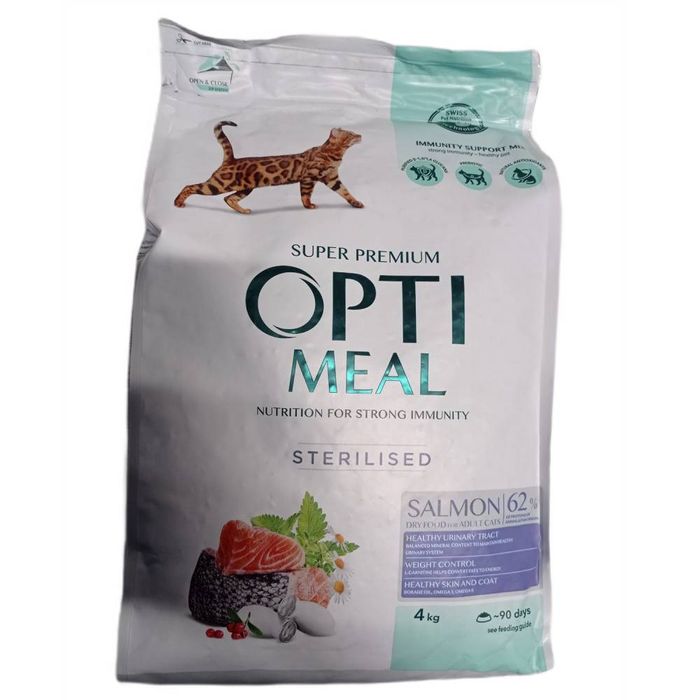 Сухий корм для котів Optimeal Adult Cat Sterilised 4 кг - лосось - masterzoo.ua