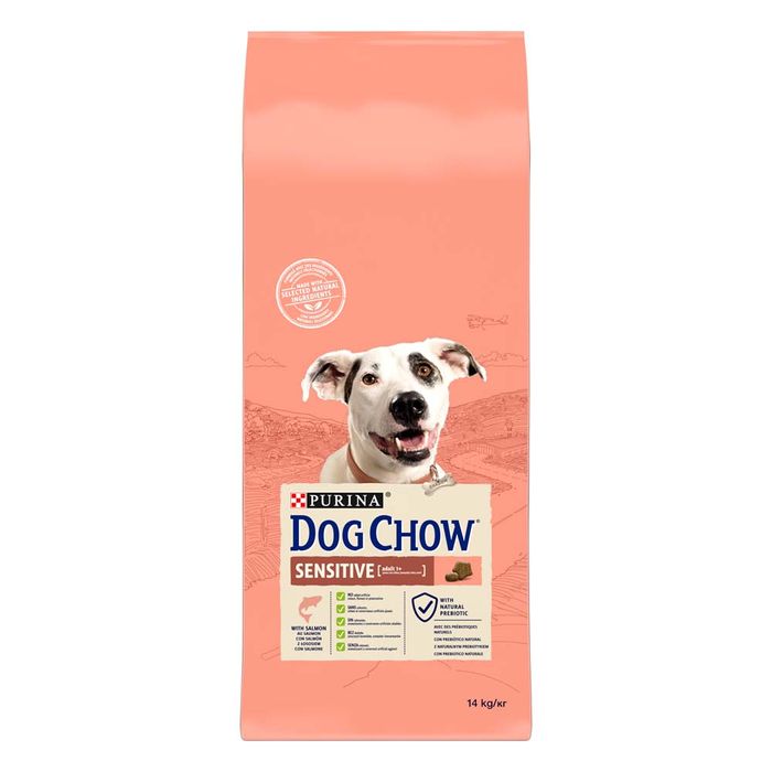 Сухой корм для взрослых собак с чувствительным пищеварением Dog Chow Sensetive 14 кг (лосось) - masterzoo.ua