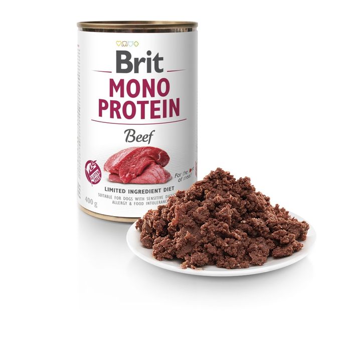 Вологий корм для собак Brit Mono Protein Beef 400 г - яловичина - masterzoo.ua