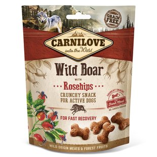 Ласощі для собак Carnilove Wild Boar with Rosehips 200 г (для швидкого відновлення) - masterzoo.ua