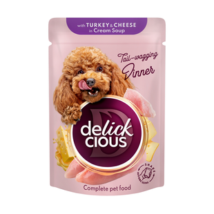 Суп для собак Delickcious 85 г - індичка та сир - masterzoo.ua