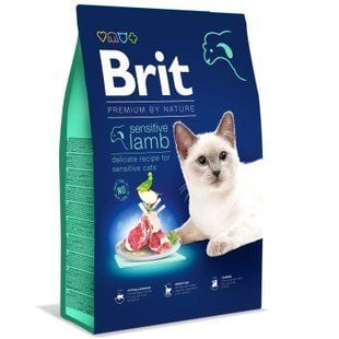 Сухой корм для кошек Brit Premium by Nature Sensitive 8 кг - ягненок - masterzoo.ua