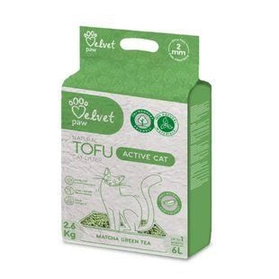 Velvet Paw TOFU Active Cat наполнитель для кошачьего туалета 6 л - матча и зеленый чай - masterzoo.ua