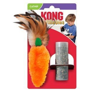 Kong Refillables Carrot Feather іграшка для котів 20,3х6,3 см - помаранчевий - masterzoo.ua