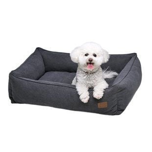 Noble Pet Albert Velvet лежак для собак 90х60 см - сірий - masterzoo.ua