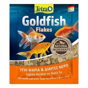 Сухий корм для золотих риб Tetra Goldfish Flakes 12 г - пластівці - masterzoo.ua
