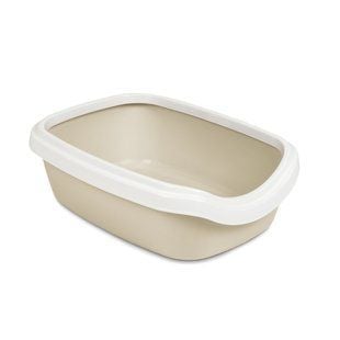 Туалет для кошек Priroda Comfort M 41х30х13,5 см &ndash; бежевый - masterzoo.ua