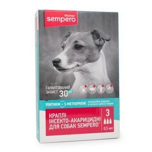Vitomax Sempero краплі на холку для собак 3-10 кг 3 шт х 0,5 мл - masterzoo.ua
