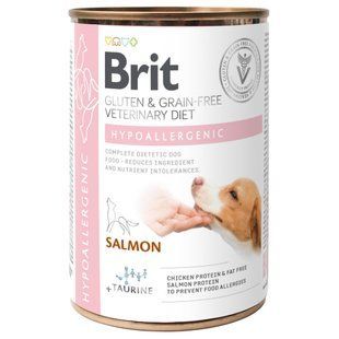 Вологий корм для собак Brit GF Veterinary Diet Hypoallergenic 400 г - лосось - masterzoo.ua