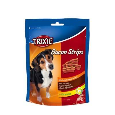 Ласощі для собак Trixie Bacon Strips 85 г (бекон) - masterzoo.ua