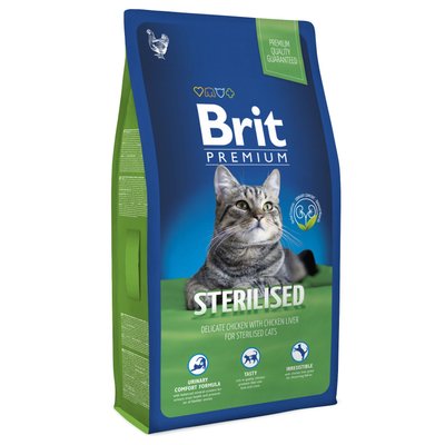 Сухий корм для стерилізованих котів Brit Premium Cat Sterilized 8 кг (курка)