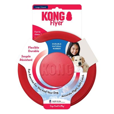 Игрушка для собак флаер-фрисби Kong Classic Flyer Ø 23 см (каучук) - masterzoo.ua
